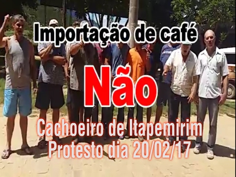 Manifestação contra importação de café em Cachoeiro de Itapemirim