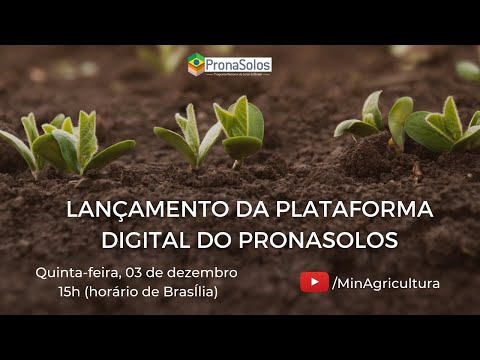 Live de Lançamento da Plataforma Digital do PronaSolos