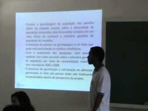 Apresentação aluno Khalil Gibran trabalho genetica das Macaubas Rio Paranaíba - SIA/UFV 2012